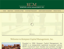 Tablet Screenshot of kempnercapital.com